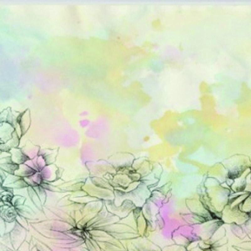 Ταπετσαρία Λουλούδια με χρώματα